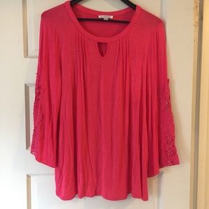 Beautiful Pink Flowy Shirt